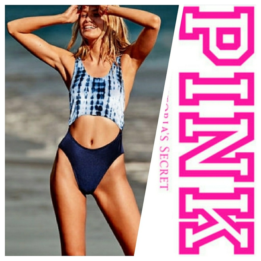 NEW Victorias Secret PINK Swim Cut-Out One Piece - Picture 1 of 4